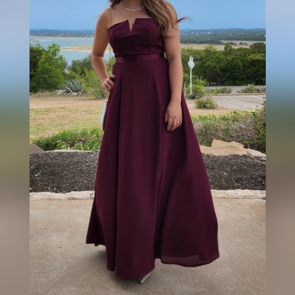 Wine formal dress
